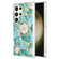 Samsung Galaxy S24 Ultra 5G Splicing Marble Flower IMD TPU Phone Case - Blue Flower