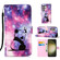 Samsung Galaxy S24 Ultra 5G Colored Drawing Pattern Plain Weave Leather Phone Case - Baby Panda