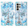 Samsung Galaxy S24 Ultra 5G Colored Drawing Pattern Plain Weave Leather Phone Case - Tower Butterfly