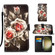 Samsung Galaxy S24 Ultra 5G Colored Drawing Pattern Plain Weave Leather Phone Case - Roses On Black
