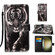 Samsung Galaxy S24 Ultra 5G Colored Drawing Pattern Plain Weave Leather Phone Case - Black And White Tiger