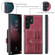 Samsung Galaxy S24 Ultra 5G JEEHOOD RFID Blocking Anti-Theft Magnetic Phone Case - Red