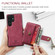 Samsung Galaxy S24 Ultra 5G JEEHOOD RFID Blocking Anti-Theft Magnetic Phone Case - Red
