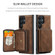 Samsung Galaxy S24 Ultra 5G JEEHOOD Magnetic Zipper Horizontal Flip Leather Phone Case - Brown