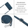 ForSamsung Galaxy S24 Ultra Skin Feel Stripe Pattern Leather Phone Case with Long Lanyard - Blue