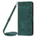 ForSamsung Galaxy S24 Ultra Skin Feel Stripe Pattern Leather Phone Case with Long Lanyard - Green