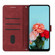 ForSamsung Galaxy S24 Ultra Skin Feel Stripe Pattern Leather Phone Case with Long Lanyard - Red