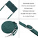 ForSamsung Galaxy S24 Ultra Skin Feel Heart Embossed Leather Phone Case with Long Lanyard - Green
