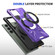 Samsung Galaxy S24 Ultra 5G MagSafe Magnetic Shockproof Phone Case with Ring Holder - Purple