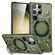 Samsung Galaxy S24 Ultra 5G MagSafe Magnetic Shockproof Phone Case with Ring Holder - Dark Green