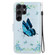 Samsung Galaxy S24 Ultra 5G Crystal Texture Colored Drawing Leather Phone Case - Blue Pansies