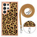 Samsung Galaxy S24 Ultra 5G Electroplating Dual-side IMD Phone Case with Lanyard - Leopard Print