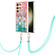 Samsung Galaxy S24 Ultra 5G Electroplating Pattern IMD TPU Shockproof Case with Neck Lanyard - Colorful Scales