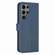 Samsung Galaxy S24 Ultra 5G Four-leaf Embossed Leather Phone Case - Blue Samsung Galaxy S24 Ultra 5G Four-leaf Embossed Leather Phone Case - Blue