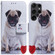 Samsung Galaxy S24 Ultra 5G Coloured Drawing Flip Leather Phone Case - Pug