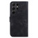 Samsung Galaxy S24 Ultra 5G Lily Embossed Leather Phone Case - Black