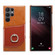 Samsung Galaxy S24 Ultra 5G Fierre Shann Oil Wax Texture Genuine Leather Back Phone Case - Brown