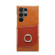 Samsung Galaxy S24 Ultra 5G Fierre Shann Oil Wax Texture Genuine Leather Back Phone Case - Brown