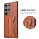 Samsung Galaxy S24 Ultra 5G Fierre Shann Full Coverage Protective Leather Phone Case - Brown