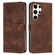 ForSamsung Galaxy S24 Ultra Dream Triangle Leather Phone Case with Long Lanyard - Brown