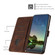 ForSamsung Galaxy S24 Ultra Dream Triangle Leather Phone Case with Long Lanyard - Brown