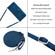 ForSamsung Galaxy S24 Ultra Dream Triangle Leather Phone Case with Long Lanyard - Blue