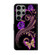 Samsung Galaxy S24 Ultra 5G Crystal 3D Shockproof Protective Leather Phone Case - Purple Flower Butterfly