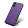 Samsung Galaxy S24 Ultra 5G Denior Imitation Calf Leather Back Phone Case with Holder - Purple