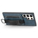 Samsung Galaxy S24 Ultra 5G Suteni H13 Card Wallet Wrist Strap Holder PU Phone Case - Blue