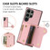 Samsung Galaxy S24 Ultra DF-09 Crossbody Litchi texture Card Bag Design PU Phone Case - Pink Samsung Galaxy S24 Ultra DF-09 Crossbody Litchi texture Card Bag Design PU Phone Case - Pink