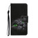 Samsung Galaxy S24 Ultra 5G Colored Drawing Pattern Leather Phone Case - Black Cat