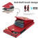 Samsung Galaxy S24 Ultra 5G Ring Holder RFID Card Slot Phone Case - Red