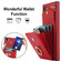 Samsung Galaxy S24 Ultra 5G Ring Holder RFID Card Slot Phone Case - Red