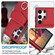 Samsung Galaxy S24 Ultra 5G Ring Holder RFID Card Slot Phone Case - Red
