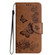 Samsung Galaxy S24 Ultra 5G Butterfly Embossed Flip Leather Phone Case - Brown