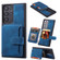 Samsung Galaxy S24 Ultra 5G Skin Feel Dream RFID Anti-theft PU Card Bag Phone Case - Peacock Blue