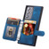 Samsung Galaxy S24 Ultra 5G Skin Feel Dream RFID Anti-theft PU Card Bag Phone Case - Peacock Blue