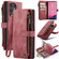 Samsung Galaxy S24 Ultra 5G CaseMe C30 Multifunctional Card Slots Zipper Phone Leather Phone Case - Red