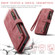 Samsung Galaxy S24 Ultra 5G CaseMe C30 Multifunctional Card Slots Zipper Phone Leather Phone Case - Red