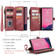 Samsung Galaxy S24 Ultra 5G CaseMe C30 Multifunctional Card Slots Zipper Phone Leather Phone Case - Red