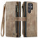 Samsung Galaxy S24 Ultra 5G CaseMe C30 Multifunctional Card Slots Zipper Phone Leather Phone Case - Brown