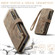 Samsung Galaxy S24 Ultra 5G CaseMe C30 Multifunctional Card Slots Zipper Phone Leather Phone Case - Brown