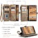 Samsung Galaxy S24 Ultra 5G CaseMe C30 Multifunctional Card Slots Zipper Phone Leather Phone Case - Brown