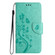 Samsung Galaxy S24 Ultra 5G Butterfly Flower Pattern Flip Leather Phone Case - Green