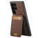 Samsung Galaxy S24 Ultra 5G Suteni H02 Litchi Leather Card Wallet Stand Back Phone Case - Brown