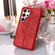 Samsung Galaxy S24 Ultra 5G Embossed Butterfly Leather Phone Case - Red