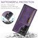 Samsung Galaxy S24 Ultra 5G DG.MING M5 Series Zip RFID Multi Card Detachable Leather Phone Case - Purple