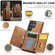 Samsung Galaxy S24 Ultra 5G DG.MING M5 Series Zip RFID Multi Card Detachable Leather Phone Case - Brown