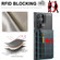 Samsung Galaxy S24 Ultra 5G DG.MING M5 Series Zip RFID Multi Card Detachable Leather Phone Case - Black