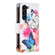 Samsung Galaxy S24+ 5G Colored Drawing Pattern Zipper Leather Phone Case - Two Butterflies